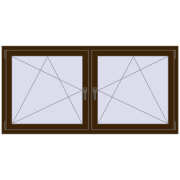 REHAU ENERGY-SAVING SYNEGO MD 1815x905 mm DARK_OAK dwustronny