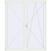 REHAU ENERGY-SAVING SYNEGO MD 1800x2200 mm RAL 9016 Traffic white two-sided