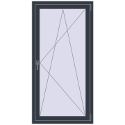 REHAU OPTIMUM EURO-DESIGN 70 800x1600 mm ANTHRACITE_GREY_STRUKTURAL two-sided