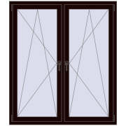 REHAU ENERGY-SAVING SYNEGO MD 1395x1565 mm CHOCOLATE_BROWN dwustronny REHAU ENERGY-SAVING SYNEGO MD 1395x1565 mm CHOCOLATE_BROWN dwustronny