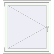 REHAU OPTIMUM EURO-DESIGN 70 1000x1100 mm RAL 9016 Traffic white two-sided