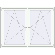 REHAU OPTIMUM EURO-DESIGN 70 1620x1230 mm RAL 9016 Traffic white two-sided