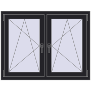 REHAU ENERGY-SAVING SYNEGO MD 1170x875 mm BLACK_ULTI-MATT dwustronny REHAU ENERGY-SAVING SYNEGO MD 1170x875 mm BLACK_ULTI-MATT dwustronny