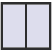 REHAU OPTIMUM EURO-DESIGN 70 1059x995 mm BLACK_STRUCTURAL two-sided
