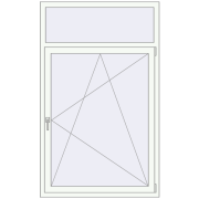 REHAU ENERGY-SAVING SYNEGO MD 1100x1800 mm RAL 9016 Traffic white two-sided