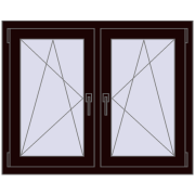 Okna skrzydłowe 1065x830 mm REHAU ENERGY-SAVING SYNEGO MD CHOCOLATE_BROWN dwustronny