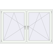 REHAU ENERGY-SAVING SYNEGO MD 1815x1145 mm BASALT_GREY zewnętrzny