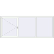 REHAU OPTIMUM EURO-DESIGN 70 3000x1200 mm RAL 9016 Traffic white two-sided