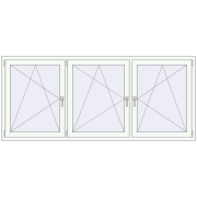 REHAU OPTIMUM EURO-DESIGN 70 2300x1000 mm RAL 9016 Traffic white two-sided