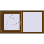 REHAU OPTIMUM EURO-DESIGN 70 1300x700 mm WALNUT two-sided