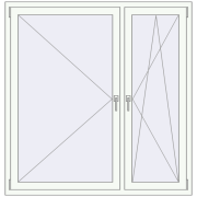 REHAU OPTIMUM EURO-DESIGN 70 1450x1500 mm GOLDEN OAK external