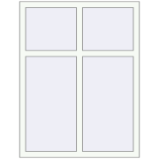 REHAU ENERGY-SAVING SYNEGO MD 1000x1300 mm RAL 9016 Traffic white two-sided