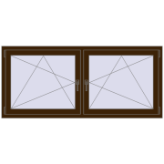 Tilt-and-Turn 1770x785 mm REHAU ENERGY-SAVING SYNEGO MD DARK_OAK two-sided