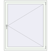 REHAU OPTIMUM EURO-DESIGN 70 1200x1400 mm RAL 9016 Traffic white two-sided