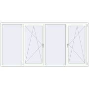 REHAU OPTIMUM EURO-DESIGN 70 2800x1400 mm ANTHRACITE_GREY_STRUKTURAL external