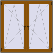 Okna skrzydłowe 1500x1500 mm REHAU OPTIMUM EURO-DESIGN 70 GOLDEN OAK dwustronny