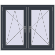 Okna skrzydłowe 1095x905 mm REHAU ENERGY-SAVING SYNEGO MD ANTHRACITE_GREY_STRUKTURAL dwustronny