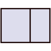 REHAU OPTIMUM EURO-DESIGN 70 2040x1430 mm CHOCOLATE_BROWN dwustronny