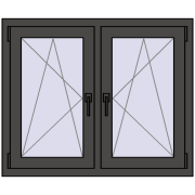 REHAU ENERGY-SAVING SYNEGO MD 1005x830 mm BASALT_GREY dwustronny