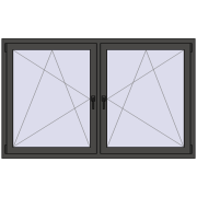 Okna skrzydłowe 1840x1085 mm REHAU ENERGY-SAVING SYNEGO MD BASALT_GREY dwustronny Okna skrzydłowe 1840x1085 mm REHAU ENERGY-SAVING SYNEGO MD BASALT_GREY dwustronny