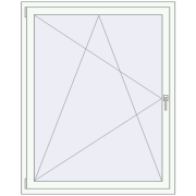 REHAU OPTIMUM EURO-DESIGN 70 1180x1450 mm RAL 9016 Traffic white two-sided