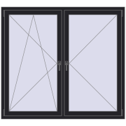 Okna skrzydłowe 1600x1450 mm KORSA BRILLANT DESIGN