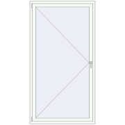 REHAU RENOVATION EURO 70 1140x2140 mm RAL 9016 Traffic white two-sided