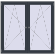 EPSILON OPTIMA 1650x1600 mm ANTHRACITE_GREY_STRUKTURAL two-sided