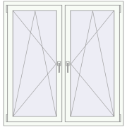 REHAU ENERGY-SAVING SYNEGO MD 1290x1370 mm BLACK_BROWN zewnętrzny