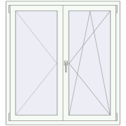 KORSA OPTIMUM REHAU EURO 70 1200x1300 mm