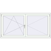 REHAU OPTIMUM EURO-DESIGN 70 1800x900 mm RAL 9016 Traffic white two-sided