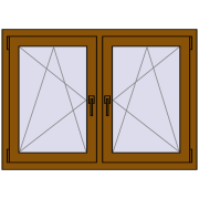 REHAU ENERGY-SAVING SYNEGO MD 1200x830 mm GOLDEN OAK dwustronny