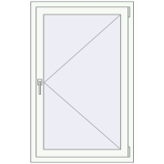 REHAU OPTIMUM EURO-DESIGN 70 800x1250 mm RAL 9016 Traffic white two-sided