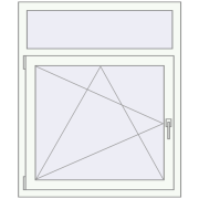 Tilt-and-Turn 960x1150 mm REHAU OPTIMUM EURO-DESIGN 70 RAL 9016 Traffic white two-sided