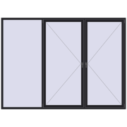 REHAU ENERGY-SAVING SYNEGO MD 3000x2200 mm BLACK_ULTI-MATT two-sided