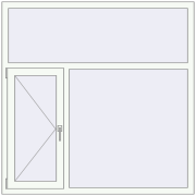 REHAU OPTIMUM EURO-DESIGN 70 1500x1500 mm WALNUT external
