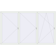 REHAU ENERGY-SAVING SYNEGO MD 3800x2300 mm ANTHRACITE_GREY_STRUKTURAL external