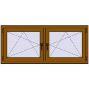 REHAU ENERGY-SAVING SYNEGO MD 1500x635 mm GOLDEN OAK dwustronny