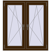 Okna skrzydłowe 1035x1100 mm REHAU ENERGY-SAVING SYNEGO MD DARK_OAK dwustronny