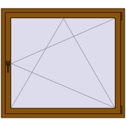 REHAU ENERGY-SAVING SYNEGO MD 1300x1150 mm GOLDEN OAK two-sided
