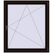 REHAU ENERGY-SAVING SYNEGO MD 1140x1300 mm BLACK_BROWN two-sided