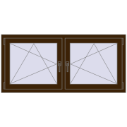 REHAU ENERGY-SAVING SYNEGO MD 1515x710 mm DARK_OAK dwustronny