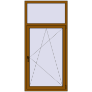 REHAU OPTIMUM EURO-DESIGN 70 900x1900 mm GOLDEN OAK two-sided
