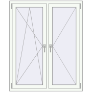 REHAU OPTIMUM EURO-DESIGN 70 1150x1420 mm RAL 9016 Traffic white two-sided