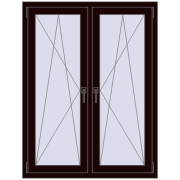 Okna skrzydłowe 1050x1355 mm REHAU ENERGY-SAVING SYNEGO MD CHOCOLATE_BROWN dwustronny Okna skrzydłowe 1050x1355 mm REHAU ENERGY-SAVING SYNEGO MD CHOCOLATE_BROWN dwustronny