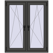 Okna skrzydłowe 1005x1220 mm REHAU ENERGY-SAVING SYNEGO MD BASALT_GREY dwustronny Okna skrzydłowe 1005x1220 mm REHAU ENERGY-SAVING SYNEGO MD BASALT_GREY dwustronny