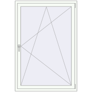 REHAU OPTIMUM EURO-DESIGN 70 1070x1550 mm RAL 9016 Traffic white two-sided