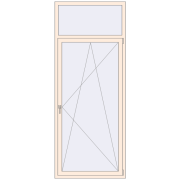 REHAU OPTIMUM EURO-DESIGN 70 1000x2500 mm CREAME_WHITE_50L-2 two-sided