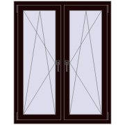 Okna skrzydłowe 1050x1325 mm REHAU ENERGY-SAVING SYNEGO MD CHOCOLATE_BROWN dwustronny