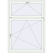 REHAU OPTIMUM EURO-DESIGN 70 1200x1700 mm RAL 9016 Traffic white two-sided